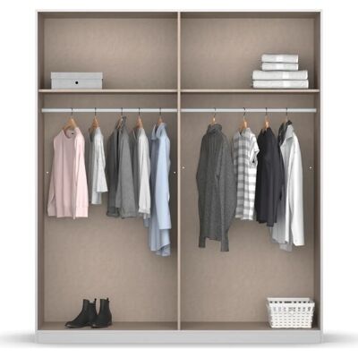 RAUCH Miro Kleiderschrank - 4-türig, Grau, 181x54x210cm RAUCH Miro Kleiderschrank - 4-türig, Grau, 181x54x210cm
