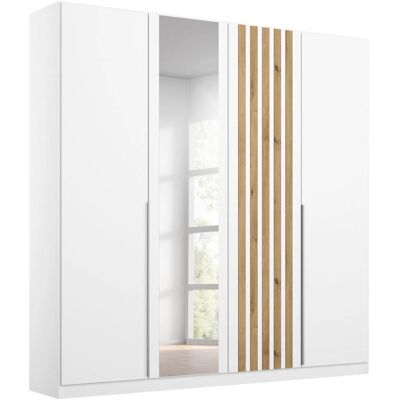 Rauch Lamella Kleiderschrank - 4-türig, Spiegel, 181cm breit Rauch Lamella Kleiderschrank - 4-türig, Spiegel, 181cm breit