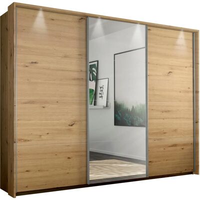 RAUCH Cortona Schrank - Eiche Artisan, 3 Schiebetüren, LED-Beleuchtung RAUCH Cortona Schrank - Eiche Artisan, 3 Schiebetüren, LED-Beleuchtung