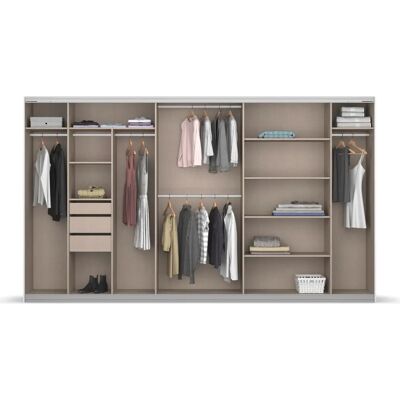 Rauch Oteli Kleiderschrank - Schiebetüren, Spiegeltür, 3 Schubladen Rauch Oteli Kleiderschrank - Schiebetüren, Spiegeltür, 3 Schubladen
