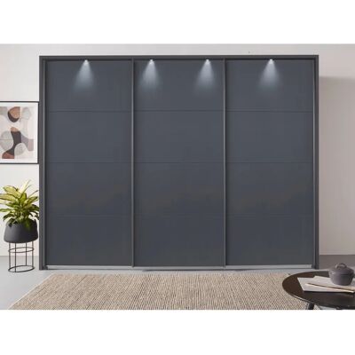 RAUCH Oteli Kleiderschrank - Schiebetüren, LED, Grau Metallic RAUCH Oteli Kleiderschrank - Schiebetüren, LED, Grau Metallic