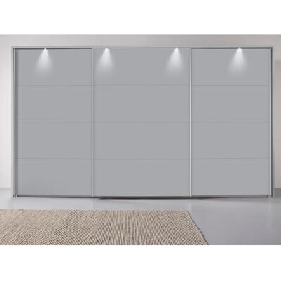 RAUCH Oteli Schwebetürenschrank - LED-Beleuchtung, 3er-Set, Seidengrau - Schrank RAUCH Oteli Schwebetürenschrank - LED-Beleuchtung, 3er-Set, Seidengrau - Schrank