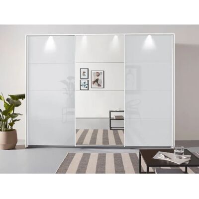 RAUCH Oteli Schrank - 278x214x68cm - Weiß Hochglanz mit Spiegel RAUCH Oteli Schrank - 278x214x68cm - Weiß Hochglanz mit Spiegel