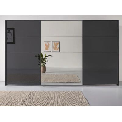 RAUCH Oteli Kleiderschrank - Spiegel, 3-türig, Grau RAUCH Oteli Kleiderschrank - Spiegel, 3-türig, Grau