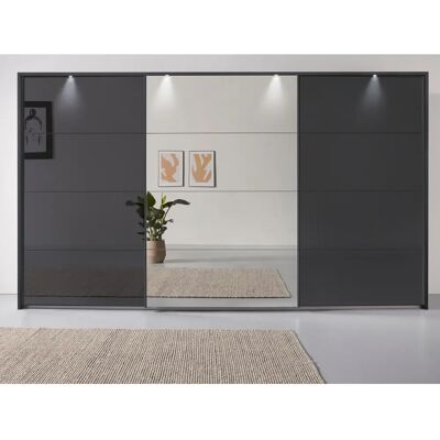 RAUCH Oteli Kleiderschrank - Schiebetüren, LED-Beleuchtung, Hochglanz RAUCH Oteli Kleiderschrank - Schiebetüren, LED-Beleuchtung, Hochglanz