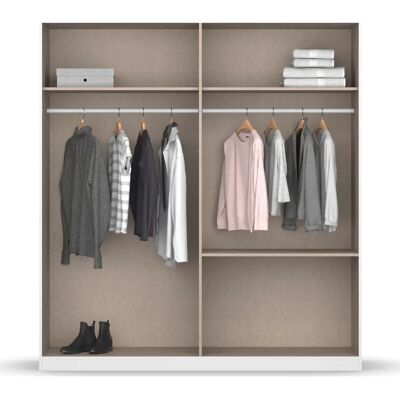RAUCH Challenger Kleiderschrank - Modernes Leinen-Design RAUCH Challenger Kleiderschrank - Modernes Leinen-Design