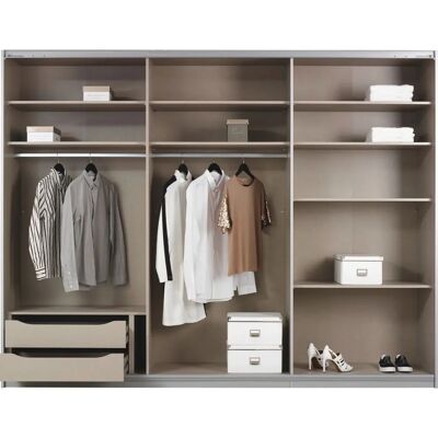 RAUCH Kleiderschrank - Oracle Grau metallic mit Spiegel - 3-türiger Schwebetürenschrank RAUCH Kleiderschrank - Oracle Grau metallic mit Spiegel - 3-türiger Schwebetürenschrank