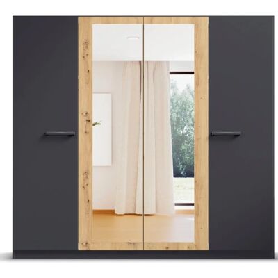 rauch BLUE Modi - Grauer Kleiderschrank mit Spiegel rauch BLUE Modi - Grauer Kleiderschrank mit Spiegel