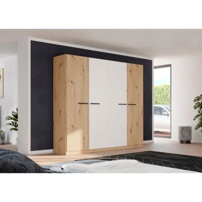 RAUCH Modi Kleiderschrank - 4 Türen, 226cm, Weiß Eiche RAUCH Modi Kleiderschrank - 4 Türen, 226cm, Weiß Eiche
