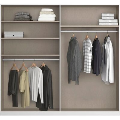 rauch Modi Kleiderschrank - Mit Spiegel und vier Türen rauch Modi Kleiderschrank - Mit Spiegel und vier Türen