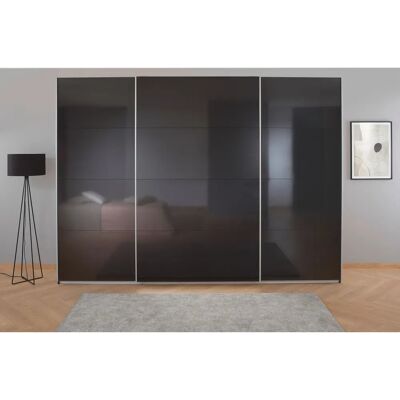 Rauch Koluna Kleiderschrank - Grau Hochglanz 3-türig Rauch Koluna Kleiderschrank - Grau Hochglanz 3-türig