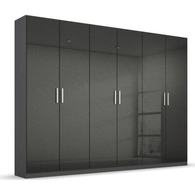 Rauch Koluna Kleiderschrank - 6 Türen, Hochglanz Grau, Made in Deutschland Rauch Koluna Kleiderschrank - 6 Türen, Hochglanz Grau, Made in Deutschland