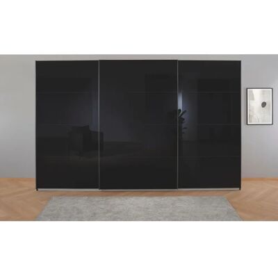RAUCH Koluna Schrank - 3 Türen, 2 Schubladen, Grau & Glas RAUCH Koluna Schrank - 3 Türen, 2 Schubladen, Grau & Glas