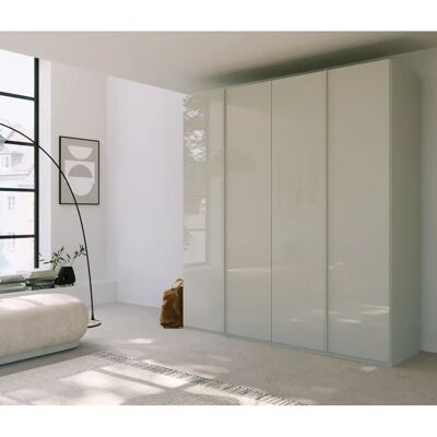 RAUCH Skat Meridian Kleiderschrank - 4 Türen, 4 Einlegeböden, Modernes Glasfront RAUCH Skat Meridian Kleiderschrank - 4 Türen, 4 Einlegeböden, Modernes Glasfront