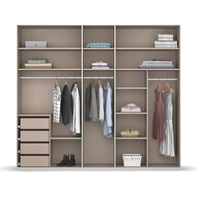 RAUCH Skat Meridian Kleiderschrank - 5 Türen, Spiegel, 251x223x63 cm RAUCH Skat Meridian Kleiderschrank - 5 Türen, Spiegel, 251x223x63 cm