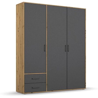 rauch BLUE Voyager Kleiderschrank - Verstellbare Regale & Moderne Griffe rauch BLUE Voyager Kleiderschrank - Verstellbare Regale & Moderne Griffe