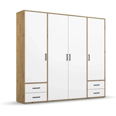 RAUCH Voyager Kleiderschrank - 4 Türen, 7 Böden, weiß RAUCH Voyager Kleiderschrank - 4 Türen, 7 Böden, weiß
