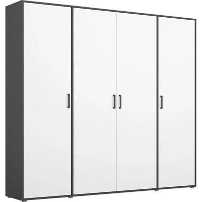 Rauch VOYAGER Kleiderschrank - Grau & Weiß - Viel Stauraum Rauch VOYAGER Kleiderschrank - Grau & Weiß - Viel Stauraum