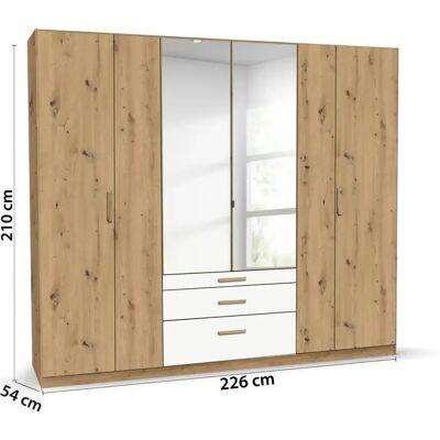 Sconto Mosbach Kleiderschrank - Holzfarben - 226x210cm - Kleiderschrank Sconto Mosbach Kleiderschrank - Holzfarben - 226x210cm - Kleiderschrank