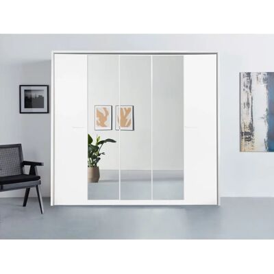 RAUCH Oteli Kleiderschrank - 5 Türen, 230x231x58cm, Weiß, Spiegel, Ohne Licht RAUCH Oteli Kleiderschrank - 5 Türen, 230x231x58cm, Weiß, Spiegel, Ohne Licht