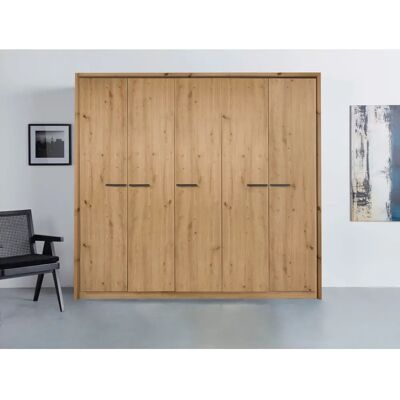 RAUCH Oteli Kleiderschrank - 5 Türen - Braun (Eiche Artisan) - Kleiderschrank RAUCH Oteli Kleiderschrank - 5 Türen - Braun (Eiche Artisan) - Kleiderschrank