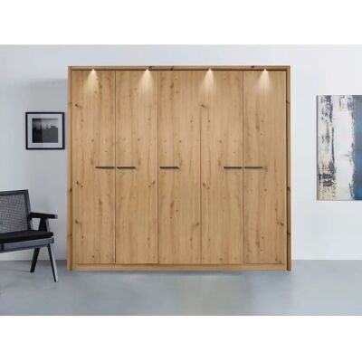 Rauch ORANGE Oteli Kleiderschrank - Eiche Artisan mit Beleuchtung Rauch ORANGE Oteli Kleiderschrank - Eiche Artisan mit Beleuchtung