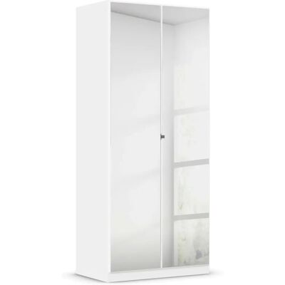 Rauch Reflect Kleiderschrank - 91x54x210cm, 2 Türen, Weiß, Spiegel Rauch Reflect Kleiderschrank - 91x54x210cm, 2 Türen, Weiß, Spiegel