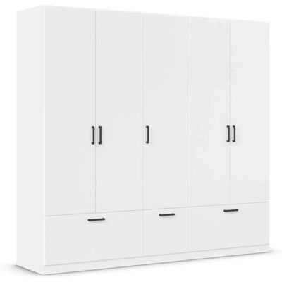 RAUCH Bari Kleiderschrank - 5-türig, Weiß, Verstellbare Einlegeböden RAUCH Bari Kleiderschrank - 5-türig, Weiß, Verstellbare Einlegeböden