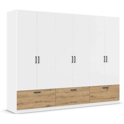 Rauch Bari Kleiderschrank - 6-türiger Schrank mit Schubladen Rauch Bari Kleiderschrank - 6-türiger Schrank mit Schubladen