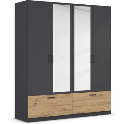 RAUCH Bari Kleiderschrank mit Spiegel - 180x210cm - 4 Türen RAUCH Bari Kleiderschrank mit Spiegel - 180x210cm - 4 Türen