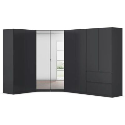 RAUCH Costa Kleiderschrank-Set - Modernes Grau-Metallisch RAUCH Costa Kleiderschrank-Set - Modernes Grau-Metallisch