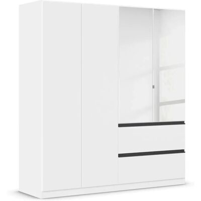 RAUCH Costa Kleiderschrank - 4-türig, Weiß/Schwarz, 181cm RAUCH Costa Kleiderschrank - 4-türig, Weiß/Schwarz, 181cm