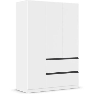 Rauch Costa Kleiderschrank - Weiß, 3 Türen, 2 Regale, 2 Stangen Rauch Costa Kleiderschrank - Weiß, 3 Türen, 2 Regale, 2 Stangen