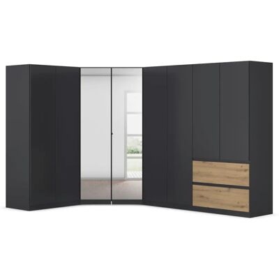 Rauch Costa Kleiderschrank-Set - Modulares Schranksystem mit Spiegel Rauch Costa Kleiderschrank-Set - Modulares Schranksystem mit Spiegel