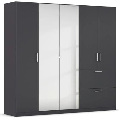 RAUCH Padua Kleiderschrank - 5-türiger Spiegelschrank, Grau RAUCH Padua Kleiderschrank - 5-türiger Spiegelschrank, Grau
