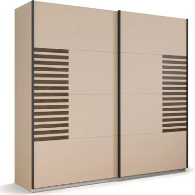 RAUCH Barea Beigefarben Schwebetürenschrank - Moderner Lamellen-Schrank RAUCH Barea Beigefarben Schwebetürenschrank - Moderner Lamellen-Schrank