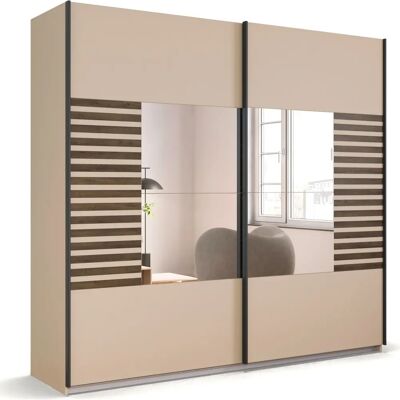 RAUCH Barea Moderner Schiebetürenschrank - Beige & Eiche - 226x210cm RAUCH Barea Moderner Schiebetürenschrank - Beige & Eiche - 226x210cm