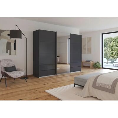 RAUCH ELARA Schwebetürenschrank - 3-türig, 210cm hoch, grau metallic RAUCH ELARA Schwebetürenschrank - 3-türig, 210cm hoch, grau metallic
