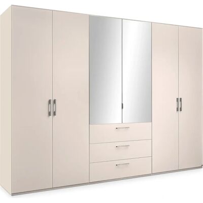 Musterring Henderson Kleiderschrank - 6 Türen, Spiegel, Beige Musterring Henderson Kleiderschrank - 6 Türen, Spiegel, Beige