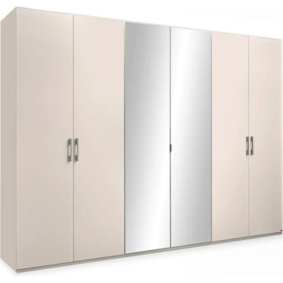 Musterring Henderson Kleiderschrank - 6 Türen, Spiegel, Beige - Henderson Serie Musterring Henderson Kleiderschrank - 6 Türen, Spiegel, Beige - Henderson Serie