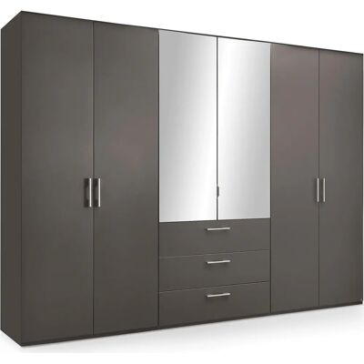 Set One Henderson Kleiderschrank - 6-türiger Spiegel-Schrank - Modernes Möbel Set One Henderson Kleiderschrank - 6-türiger Spiegel-Schrank - Modernes Möbel