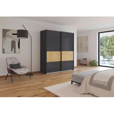RAUCH Malva Kleiderschrank - Gebürstete Eiche, 2 Türen, 181x210x62cm RAUCH Malva Kleiderschrank - Gebürstete Eiche, 2 Türen, 181x210x62cm