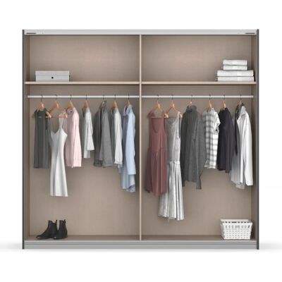 RAUCH Malva Schwebetürenschrank - Eiche Furnier, 226x210x62cm RAUCH Malva Schwebetürenschrank - Eiche Furnier, 226x210x62cm