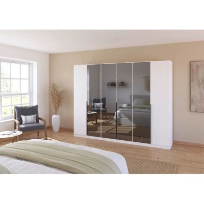 Sconto Skyla 271/210cm Weiß Kleiderschrank - Drehtürenschrank Sconto Skyla 271/210cm Weiß Kleiderschrank - Drehtürenschrank