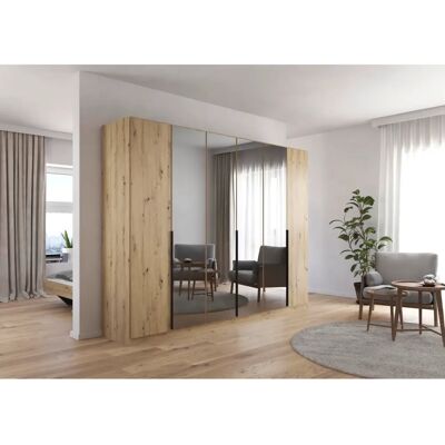 Sconto Skyla Holzfarben Kleiderschrank - 271/210cm Sconto Skyla Holzfarben Kleiderschrank - 271/210cm