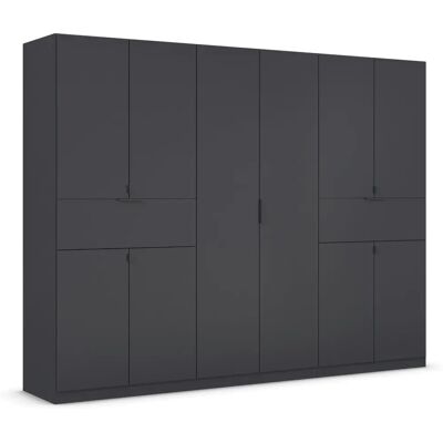 Rauch Ticao Kleiderschrank - 10 Türen, 2 Schubladen, Metallbeschläge Rauch Ticao Kleiderschrank - 10 Türen, 2 Schubladen, Metallbeschläge