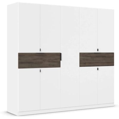 rauch BLUE Ticao Kleiderschrank - Alpinweiß, Atlantic Oak Dunkel, 9 Türen rauch BLUE Ticao Kleiderschrank - Alpinweiß, Atlantic Oak Dunkel, 9 Türen