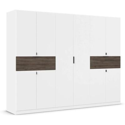 Rauch Ticao Kleiderschrank - 10 Türen, 3 verstellbare Regale, 2 Schubladen - Kleiderschrank Rauch Ticao Kleiderschrank - 10 Türen, 3 verstellbare Regale, 2 Schubladen - Kleiderschrank