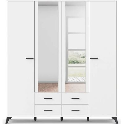 Rauch Lucena Kleiderschrank - 185cm x 203cm - Monochromer Stil Rauch Lucena Kleiderschrank - 185cm x 203cm - Monochromer Stil