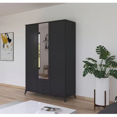 RAUCH Lucena Kleiderschrank - 3 Türen, Grau, 140x54x203cm RAUCH Lucena Kleiderschrank - 3 Türen, Grau, 140x54x203cm
